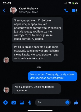 Messenger Screenshot: Casey G. - quick contact, coffee meetup and rated 5/5